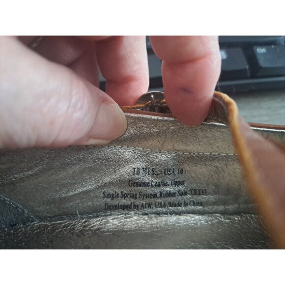 Gravity Defyer Women's 10 Brown Woven Leather Mary Jane Flats FLAW - Picture 11 of 11